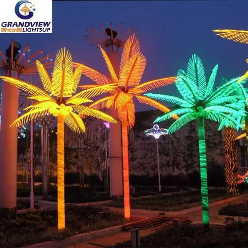 led棕榈树led椰树灯发光树彩灯树led椰树新年装饰树小区道路亮化