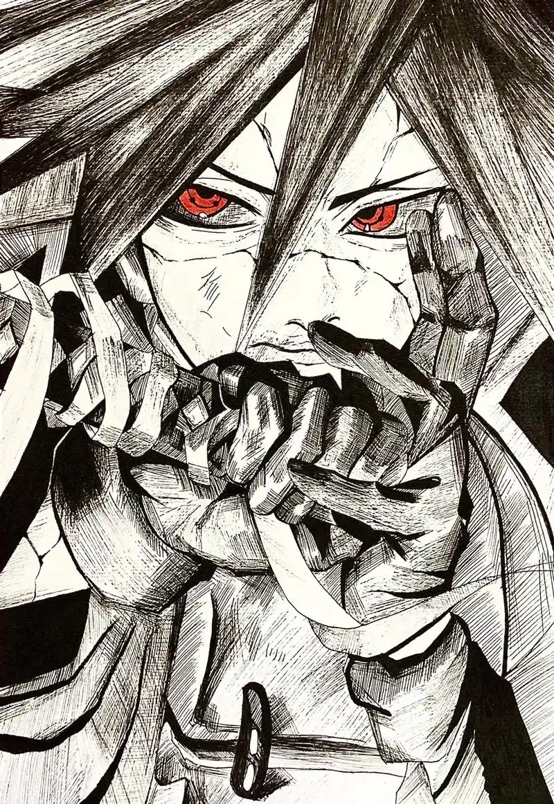 区区沙砾 不及我半分.#火影忍者 #宇智波斑 #手绘 #临摹 - 抖音