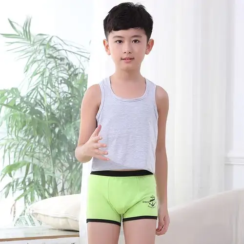 【儿童内裤男童平角裤中大童短裤青少年幼儿纯棉小男孩小孩四角裤头