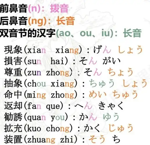 日语单词长音拨音记忆规则