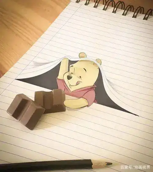 这才是立体画,快从纸上钻出来了,画的太逼真了