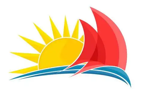 猩红色的风帆图片