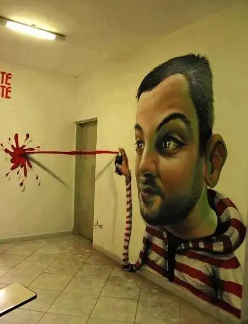 13张恐怖惊悚的3d涂鸦