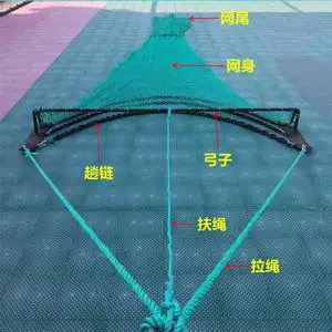 弓子网拖网拉网抄底网牡蛎网铁鞋鲅鱼拖海螺大型拖鱼网拉田螺推网