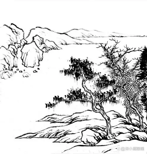 山水特训班高清线描稿