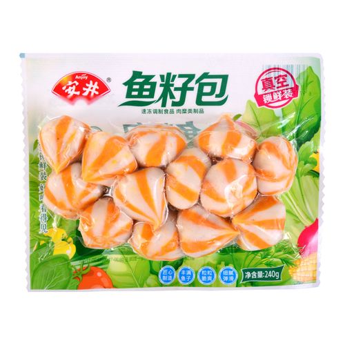 安井锁鲜装鱼籽包240g海鲜丸类