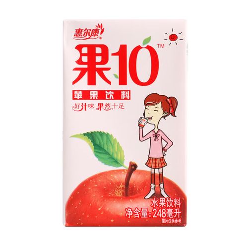 惠尔康果10饮料苹果荔枝水蜜桃口味盒装清凉饮料 雪梨汁248ml*9盒