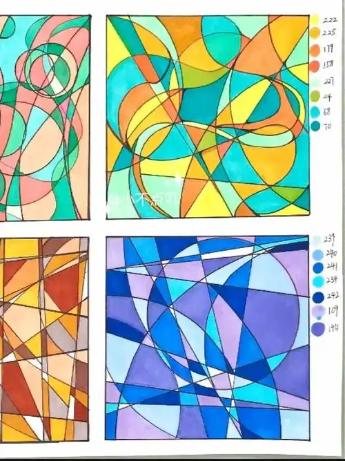 法卡勒马克笔#色彩构成#视觉传达#平面构成#四季色彩#马克笔#马克笔