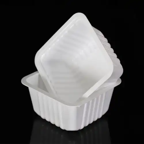 定制设计pp材料白色一次性塑料食品包装盒