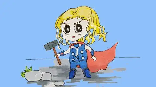 雷神索尔简笔画教程教你画雷神简笔画复仇者联盟q版雷神简笔画怎么画