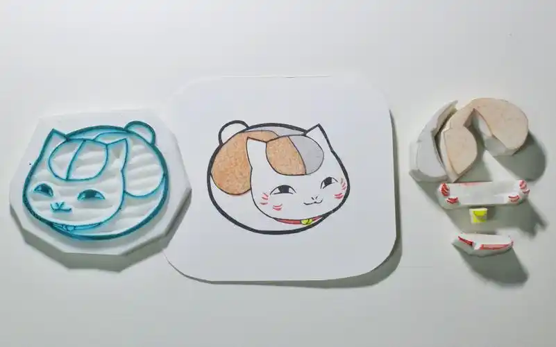 【荼七】橡皮章经典素材之猫老师套色过程_哔哩哔哩 (゜-゜)つロ 干杯