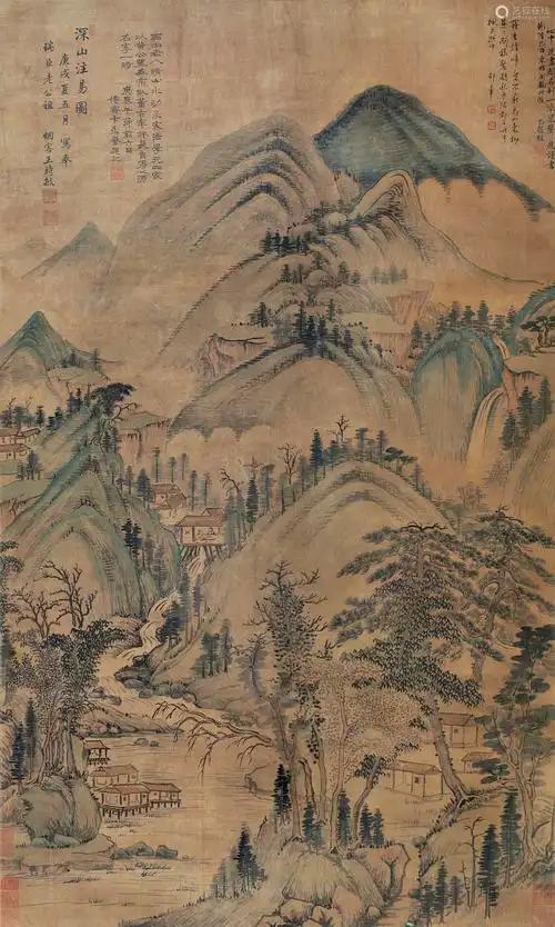 王时敏山水立轴绢本