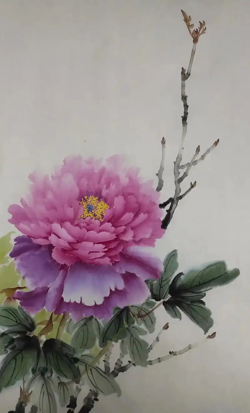 国画写意牡丹 #带你走进画里 #国色天香牡丹花 #音乐花香 - 抖音