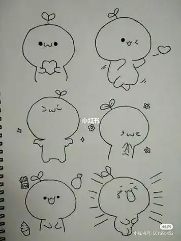 手帐萌萌哒elfin96简笔画四步教你画可爱团子95简笔画长草颜团子怎么