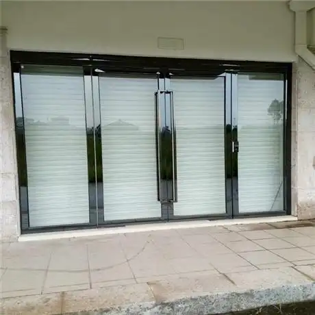 有框地弹簧门 酒店有框地弹簧门定制 青岛地弹簧门测量安装厂家