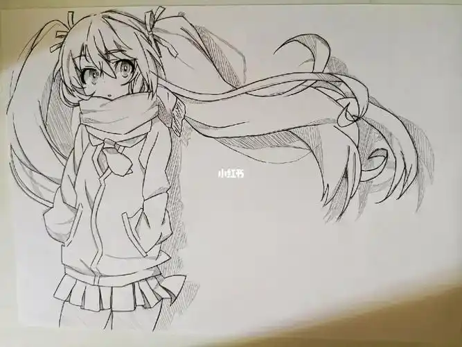 第一次画这种类型的,多多指点#初音未来  #画画的日常  #零基础学画画