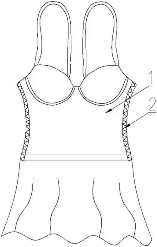 一种可调节的女式防水连体泳装