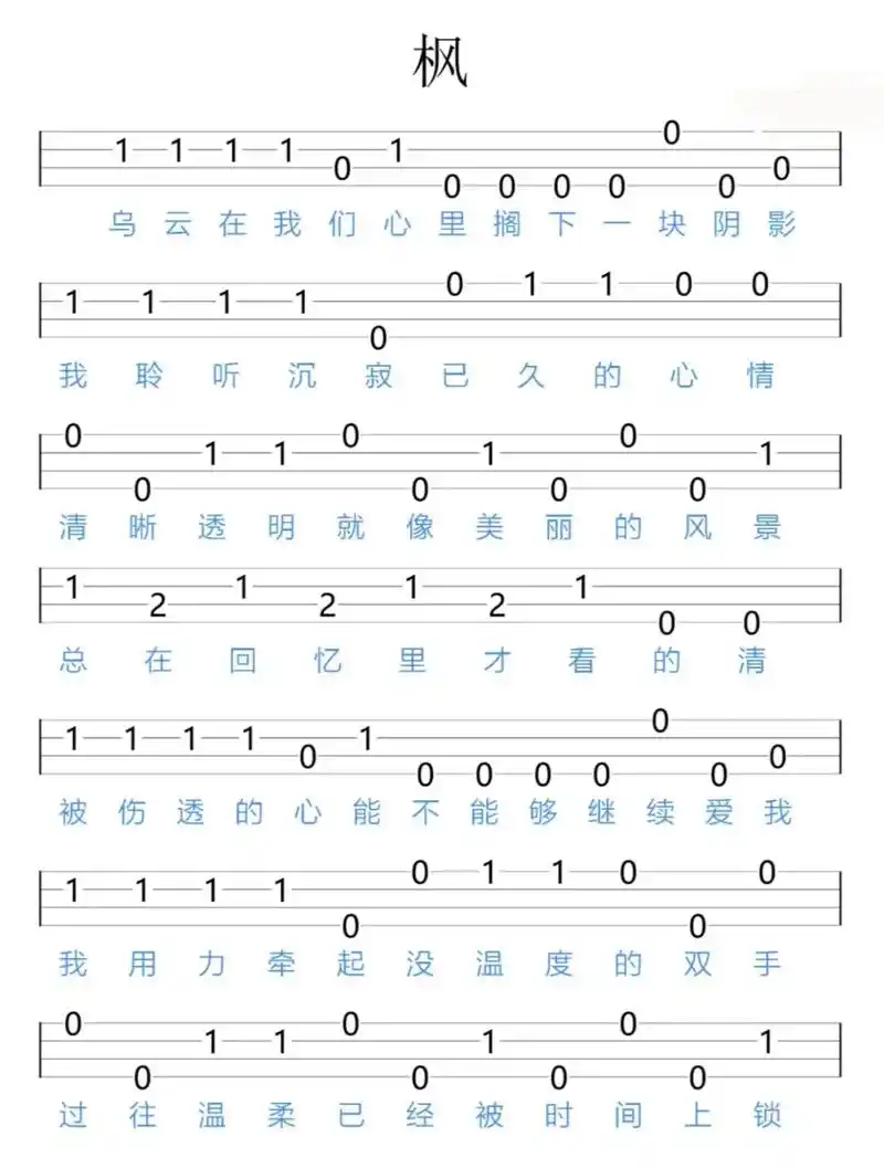 《枫》.#乐器 #尤克里里 #琴谱 - 抖音