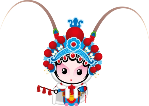 国粹京剧国粹宝贝q版京剧动漫卡通高清大图|动漫|单幅漫画|招财童子多