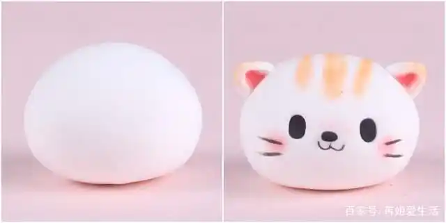 超轻粘土教程图解——猫咪奶盖