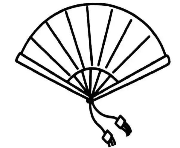 怎么画一把古扇子简笔画扇子的画法步骤