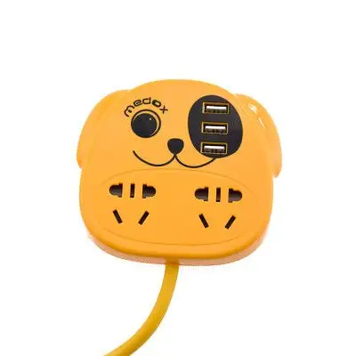 麦逗小狗智能插座创意卡通插排usb插板可爱插线板手机充电器带线