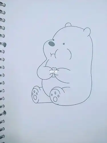 笔画_简裸熊简笔画教程已附色(88)_简笔画_教程_文化_绘画可爱的小熊