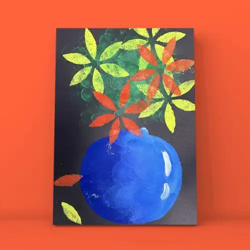 大师创意绘画课程～花瓶里的鲜花