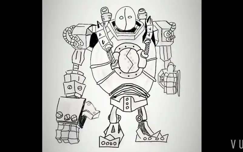 手绘机器人蒸汽朋克