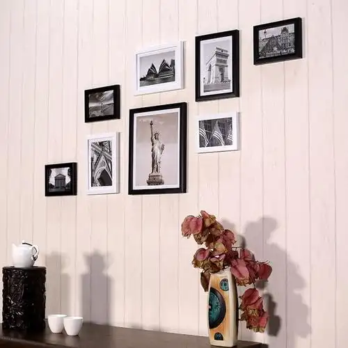 品高相框墙8个相框创意组合照片墙书房卧室卧室婚纱影楼宿舍租房-淘宝