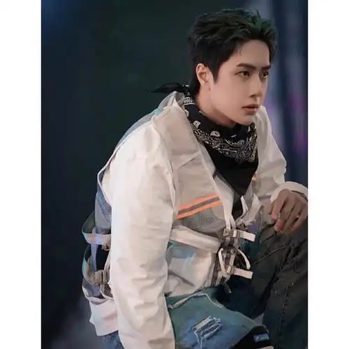 就是街舞王一博同款丝巾围脖嘻哈新潮围巾