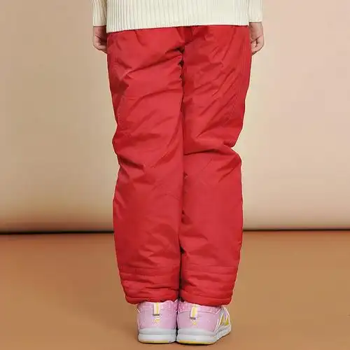 小猪班纳(pepco)冬季新款女童三色休闲保暖棉裤12043213 红 80