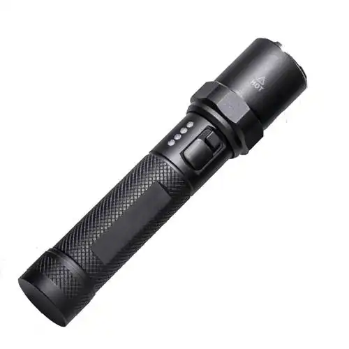 英颢强光便携手电1300流明 铝合金充电手电筒户外应急