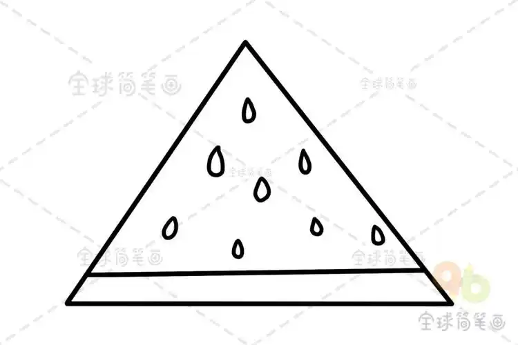 形状变变变用三角形画西瓜简笔画