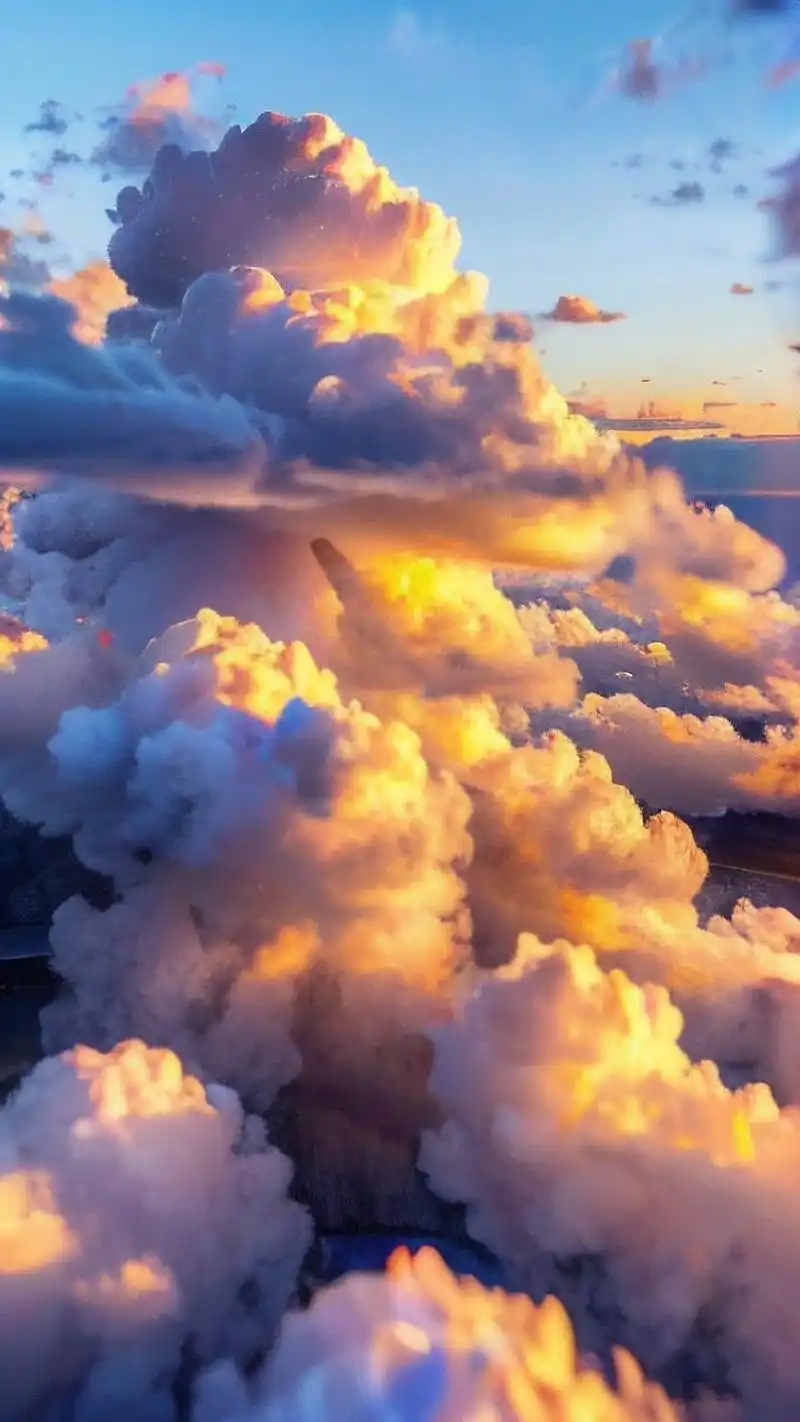 9515奶白色云朵壁纸,治愈系选择94 奶白色的云朵,像是天空中的