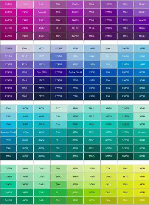 pantone色卡电子版u面