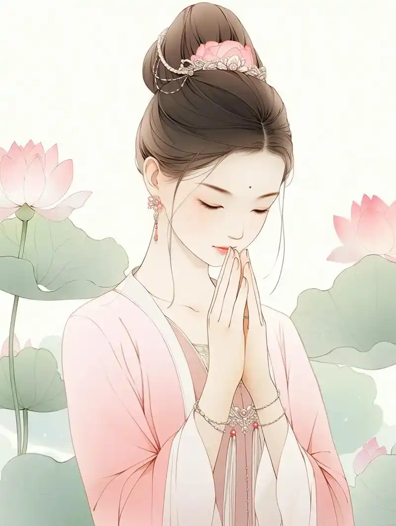 仙气古风女生头像|荷花仙子|佛系少女.#创作灵感 #古风女头 - 抖音