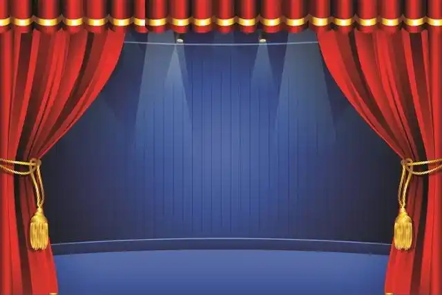 素材聚光灯舞台背景蓝色唯美雪花图片c4d电商立体展台背景舞台灯光