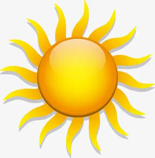 矢量创意金色太阳图