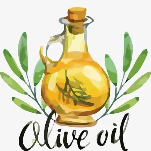 矢量手绘一瓶橄榄油素材
