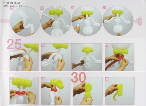 如何用魔术气球做大白鹅详细图解教程