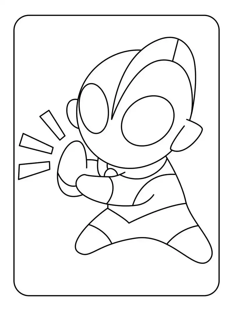 这套超萌的卡通奥特曼涂色全