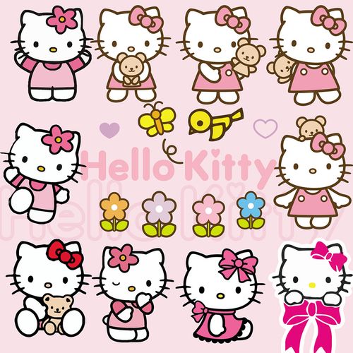 p0409高清ps设计素材卡通凯蒂猫图案hello kitty psd格式