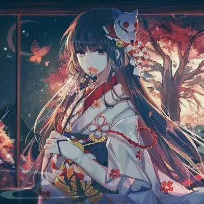 二次元 背景 壁纸 女 狐妖