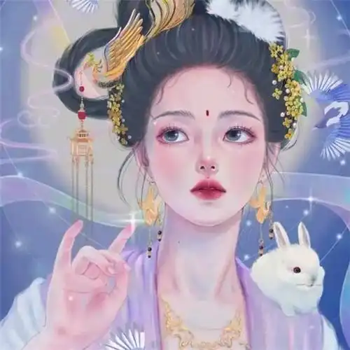 闺蜜手绘头像唯美古风一对两张图片_闺蜜姐妹女生头像_头像屋