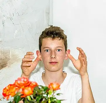 惊奇,男孩,雀斑