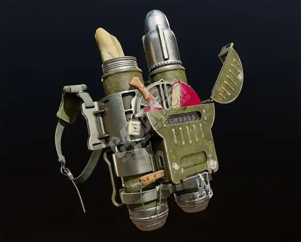 c4d科幻飞行背包模型