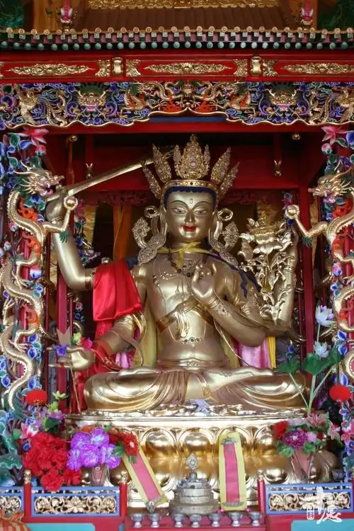 十愿百科 摄影:义祝法师)山西五台山文殊菩萨圣像(图片来源:十愿百科)