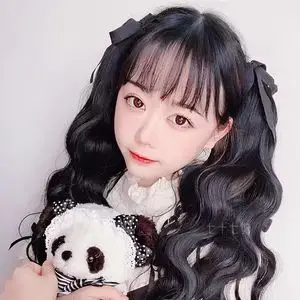 假发女长马尾玉米烫图片