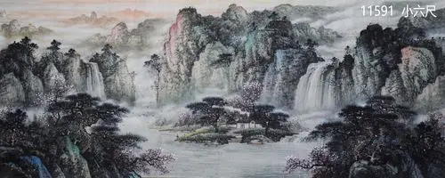 姚老师1小六尺山水_山水_国画_装饰作品_园圆堂